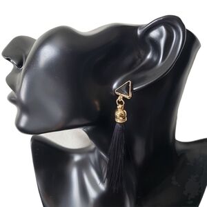 Fashion Jewelry Black Long Tassel Bohemian Earring